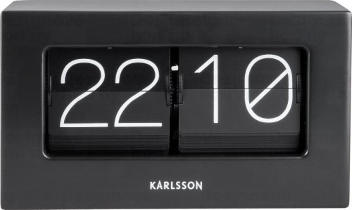 Designové stolní překlápěcí hodiny 5620BK Karlsson 21cm