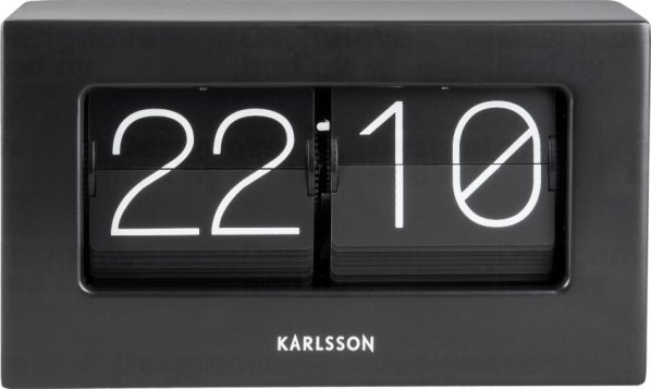 Designové stolní překlápěcí hodiny 5620BK Karlsson 21cm