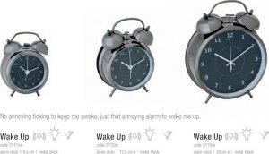 Designový budík 5111zw Nextime Wake Up 12cm