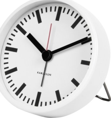 Designový budík 5645WH Karlsson 9cm