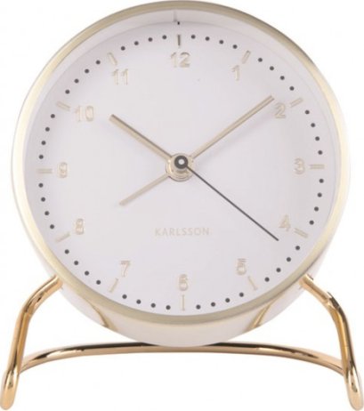 Designový budík 5764WH Karlsson 11cm