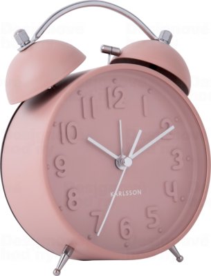 Designový budík 5784PI Karlsson 16cm