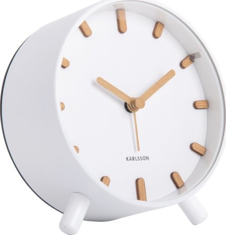 Designový budík 5943WH Karlsson 11cm