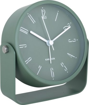 Designový budík 5989GR Karlsson 12cm