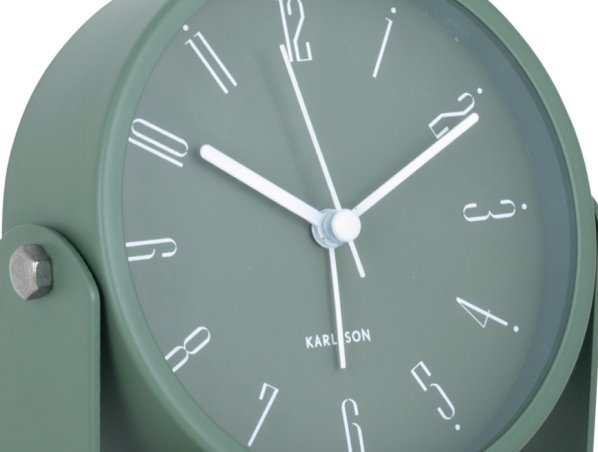 Designový budík 5989GR Karlsson 12cm