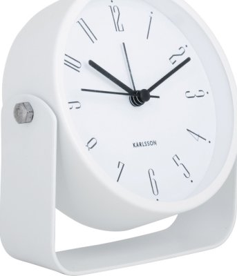 Designový budík 5989WH Karlsson 12cm