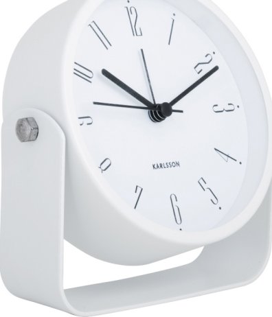 Designový budík 5989WH Karlsson 12cm