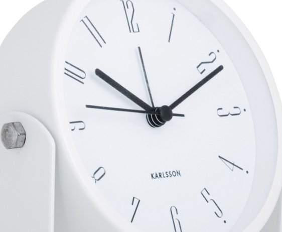 Designový budík 5989WH Karlsson 12cm