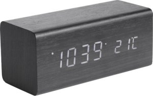 Designový LED budík - hodiny 5652BK Karlsson 16cm