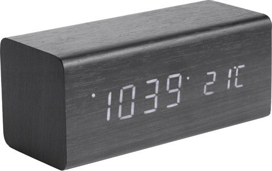 Designový LED budík - hodiny 5652BK Karlsson 16cm