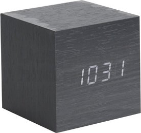 Designový LED budík - hodiny 5655BK Karlsson 8cm