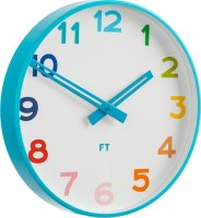 Dětské nástěnné hodiny Future Time FT5010BL Rainbow blue 30cm