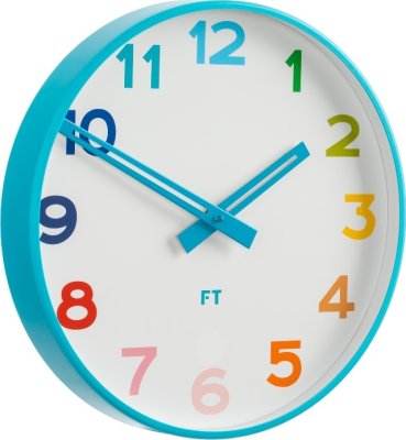 Dětské nástěnné hodiny Future Time FT5010BL Rainbow blue 30cm