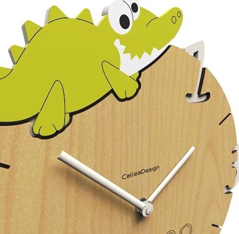 Dětské hodiny CalleaDesign krokodýl 36cm (možnost vlastního jména)