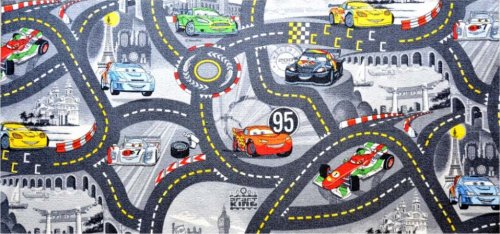Dětský koberec The World od Cars 97 šedý