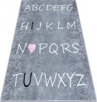 Dětský kusový koberec Junior 52063.801 Alphabet grey