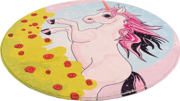 Dětský kusový koberec Juno 478 Unicorn kruh