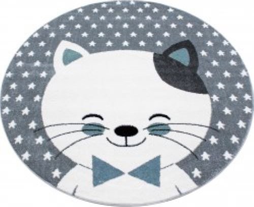 Dětský kusový koberec Kids 550 blue kruh