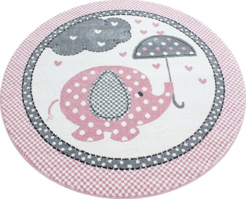 Dětský kusový koberec Kids 570 pink kruh