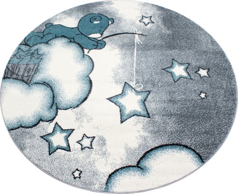 Dětský kusový koberec Kids 580 blue kruh