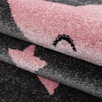 Dětský kusový koberec Kids 610 pink kruh