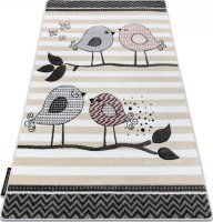 Dětský kusový koberec Petit Birds cream