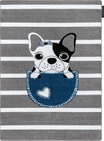 Dětský kusový koberec Petit Bulldog grey