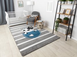 Dětský kusový koberec Petit Bulldog grey