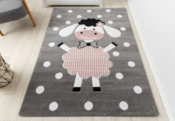 Dětský kusový koberec Petit Dolly sheep grey