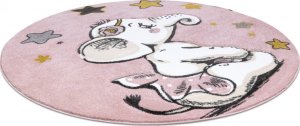 Dětský kusový koberec Petit Elephant stars pink kruh