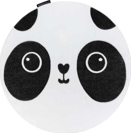 Dětský kusový koberec Petit Panda white kruh