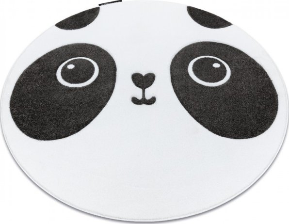Dětský kusový koberec Petit Panda white kruh
