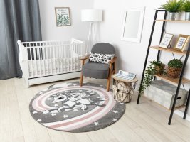 Dětský kusový koberec Petit Pony grey kruh