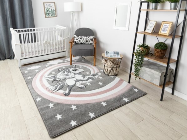 Dětský kusový koberec Petit Pony grey