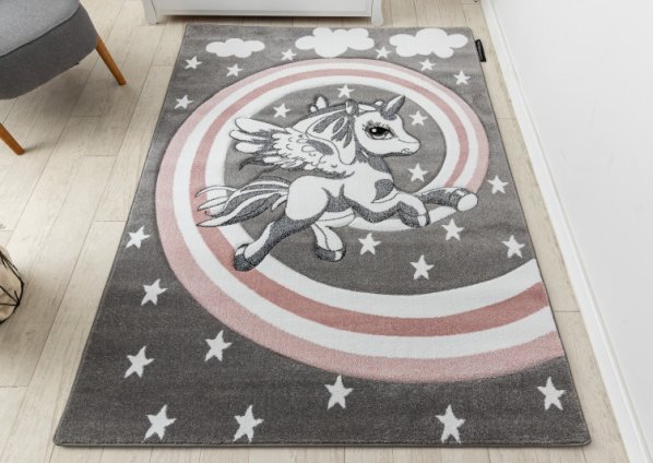 Dětský kusový koberec Petit Pony grey