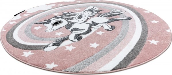 Dětský kusový koberec Petit Pony pink kruh