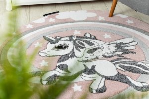 Dětský kusový koberec Petit Pony pink kruh