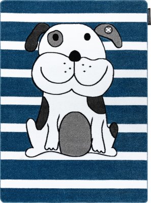 Dětský kusový koberec Petit Puppy blue