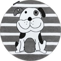 Dětský kusový koberec Petit Puppy grey kruh
