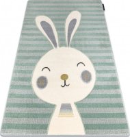 Dětský kusový koberec Petit Rabbit green