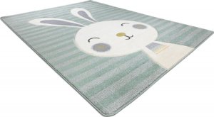 Dětský kusový koberec Petit Rabbit green