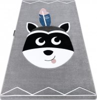 Dětský kusový koberec Petit Raccoon mukki grey