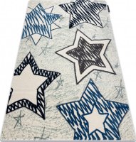 Dětský kusový koberec Petit Stars blue