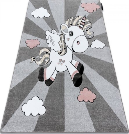 Dětský kusový koberec Petit Unicorn grey