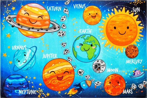 Dětský kusový koberec Torino kids 230 SOLAR SYSTEM
