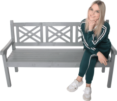 Dřevěná zahradní lavička Flint šedá