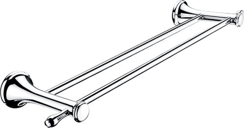 Dvojitý držák na ručníky LADA, chrom, 515 mm