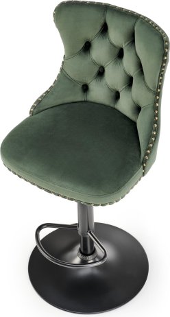 Elegantní barová židle H117 tmavězelená