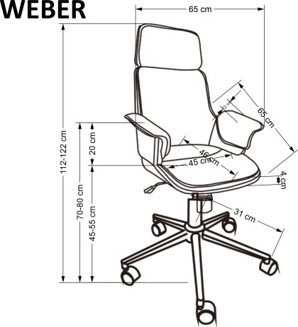 Elegantní kancelářské křeslo WEBER