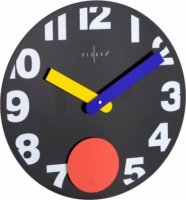 Fisura nástěnné hodiny Punto Black 40cm